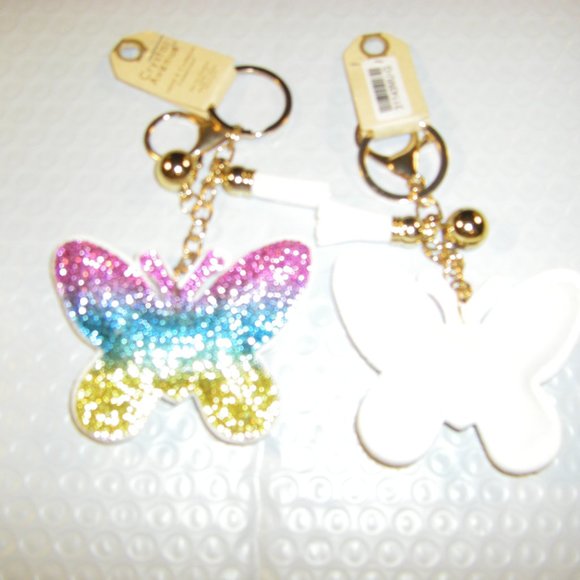 Betsey Johnson Kitsch Butterfly Medium Crossbody Bag Baby Blue Crystals - Picture 14 of 14